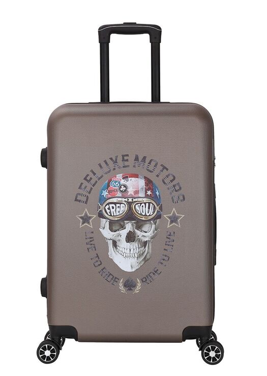 Set de 3 valises 4 double roues abs rigide - free soul - Deeluxe