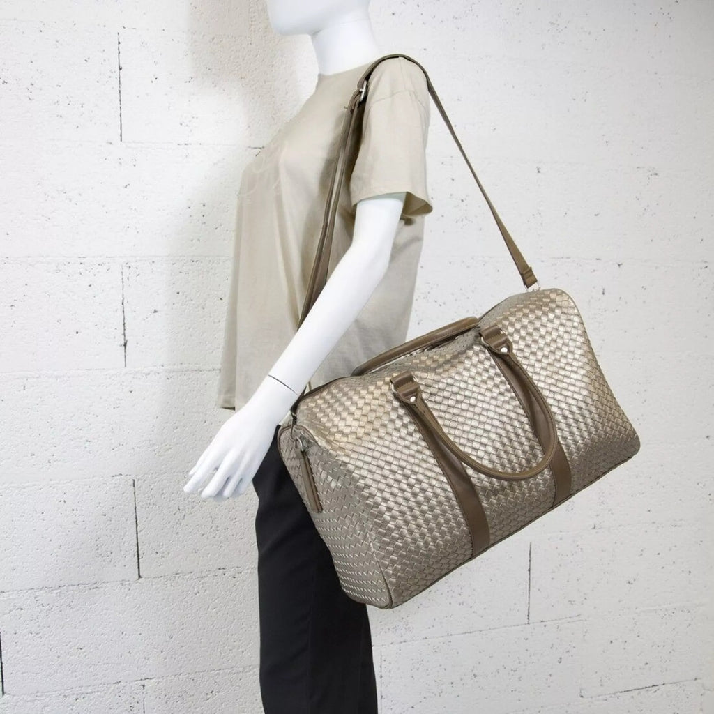 Sac week-end tressé noir