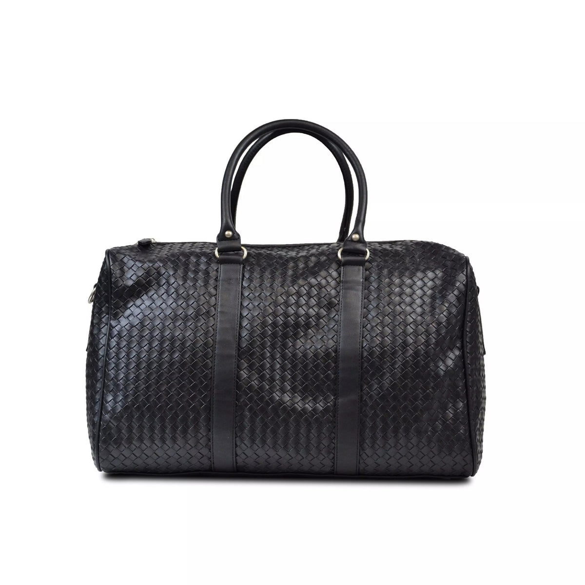 Sac week-end tressé noir