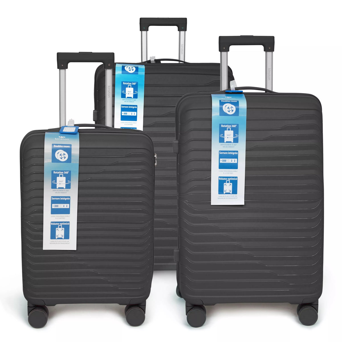 Set de 3 valises pp 8 roues