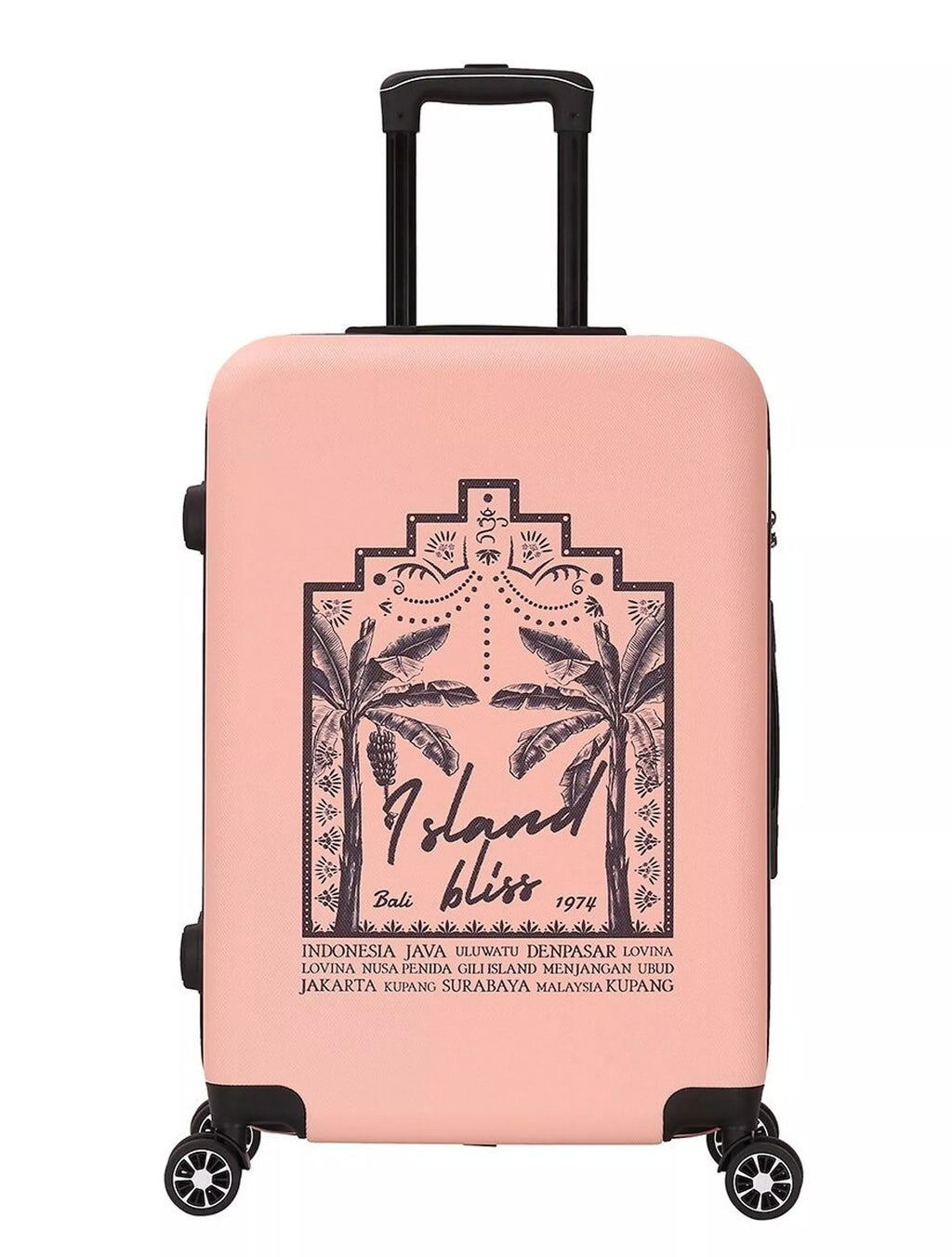 Set de 3 valises 4 double roues abs rigide - tropical dream - Deeluxe