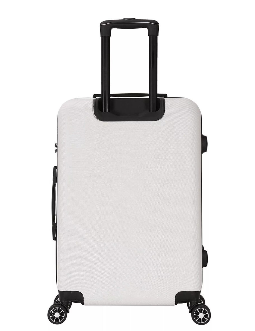 set de 3 valises 4 double roues + vanity abs rigide - bleu sérénité - deeluxe