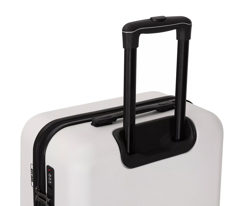 set de 3 valises 4 double roues + vanity abs rigide - bleu sérénité - deeluxe