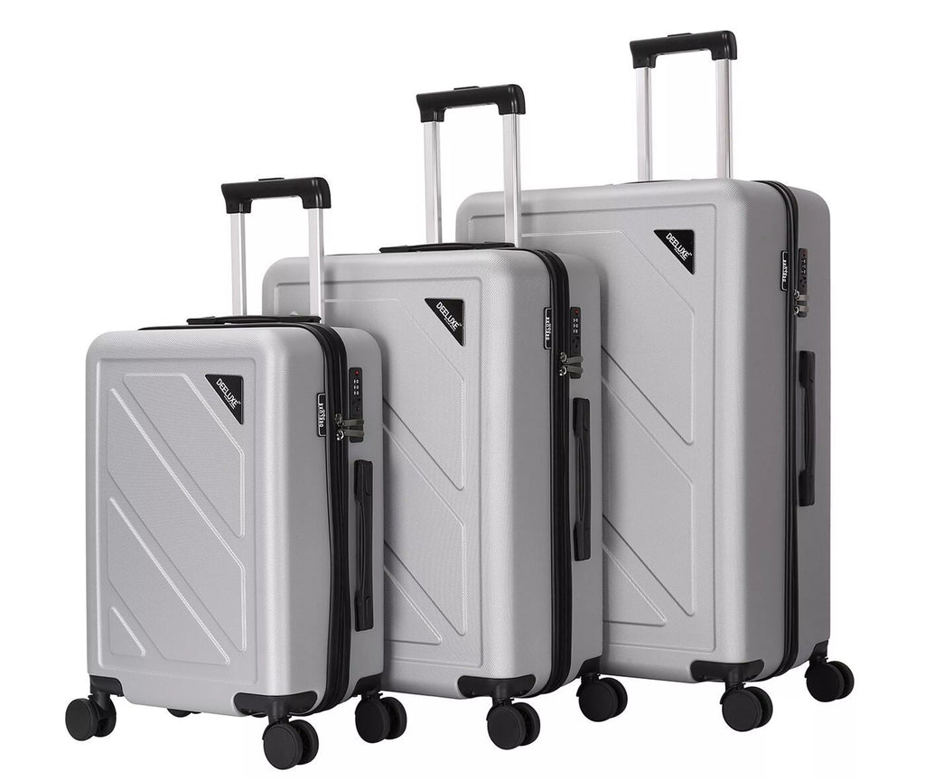 Set de 3 valises 4 double roues ABS rigide - DOWNTOWN - DEELUXE