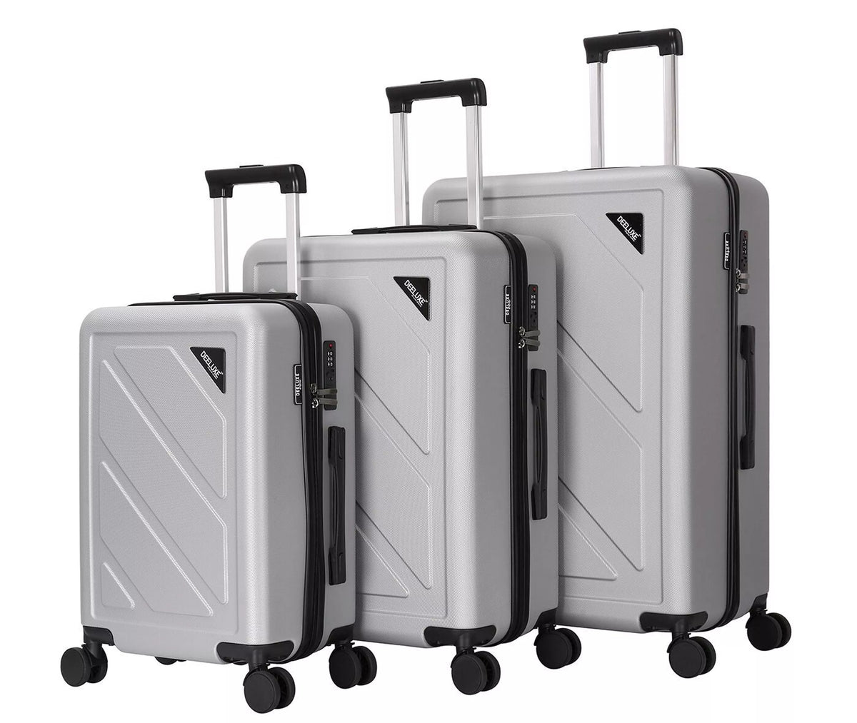 Set de 3 valises 4 double roues ABS rigide - DOWNTOWN - DEELUXE