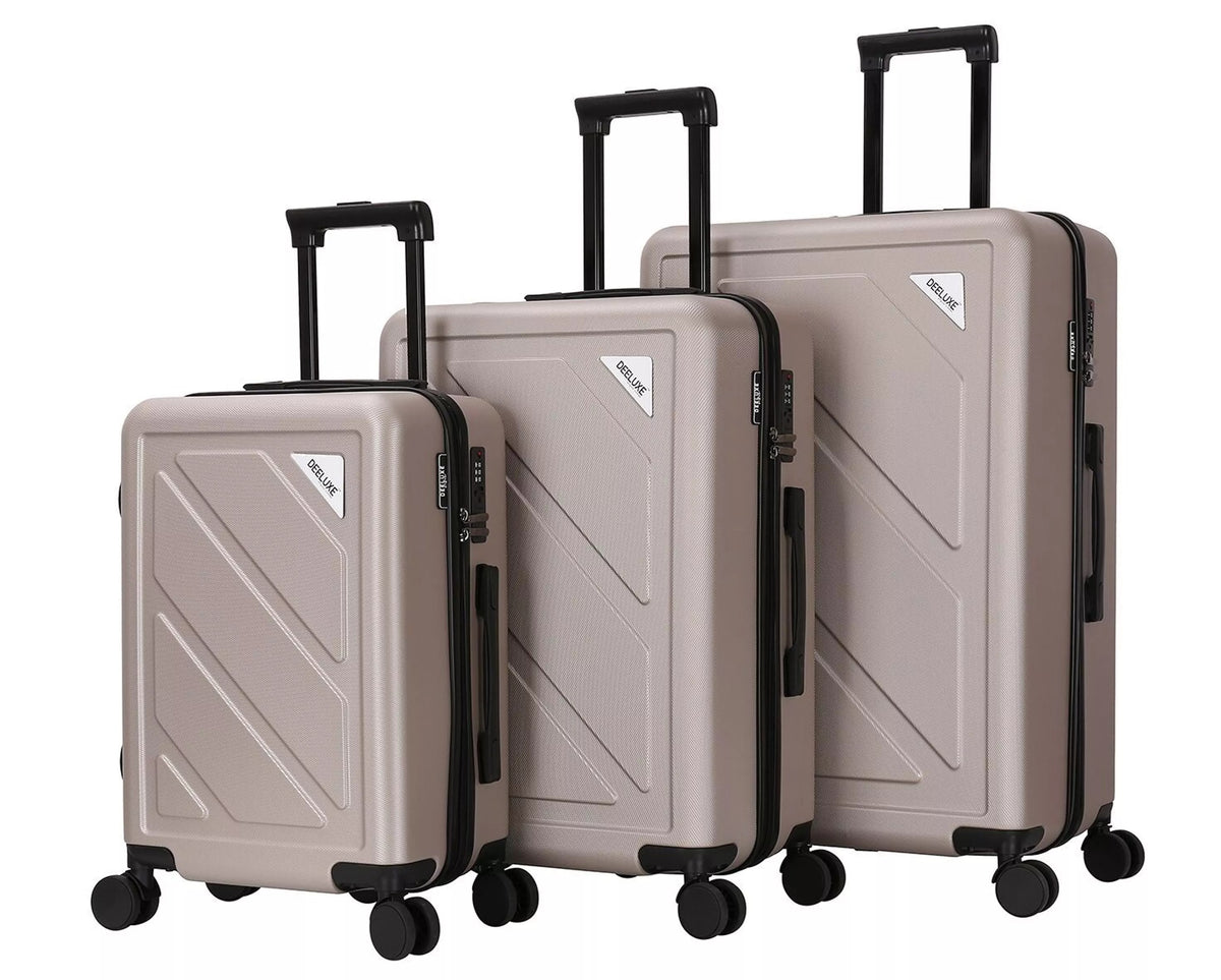 Set de 3 valises 4 double roues ABS rigide - DOWNTOWN - DEELUXE