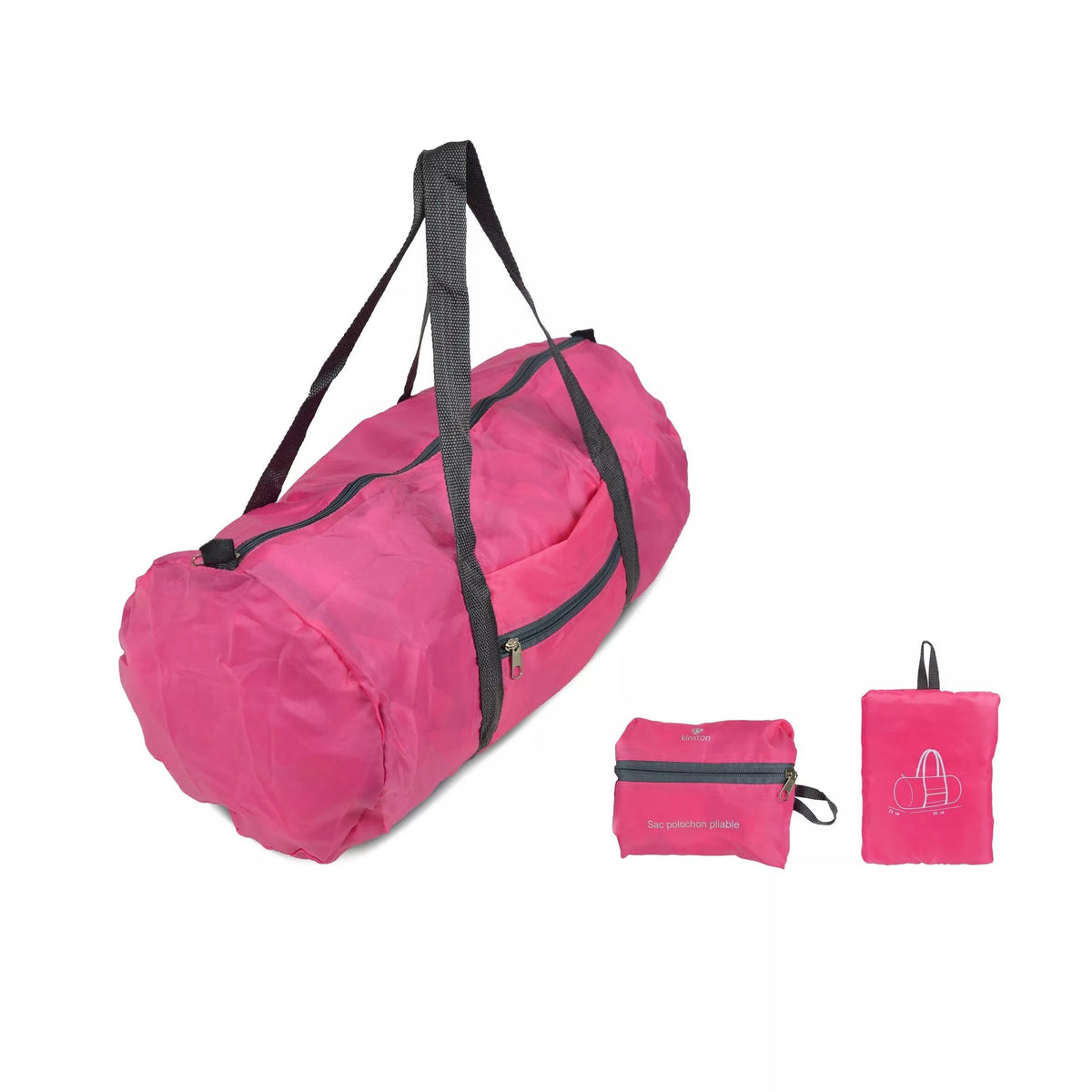 Sac polochon pliable fuchia