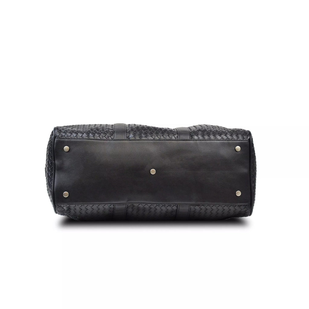 Sac week-end tressé noir