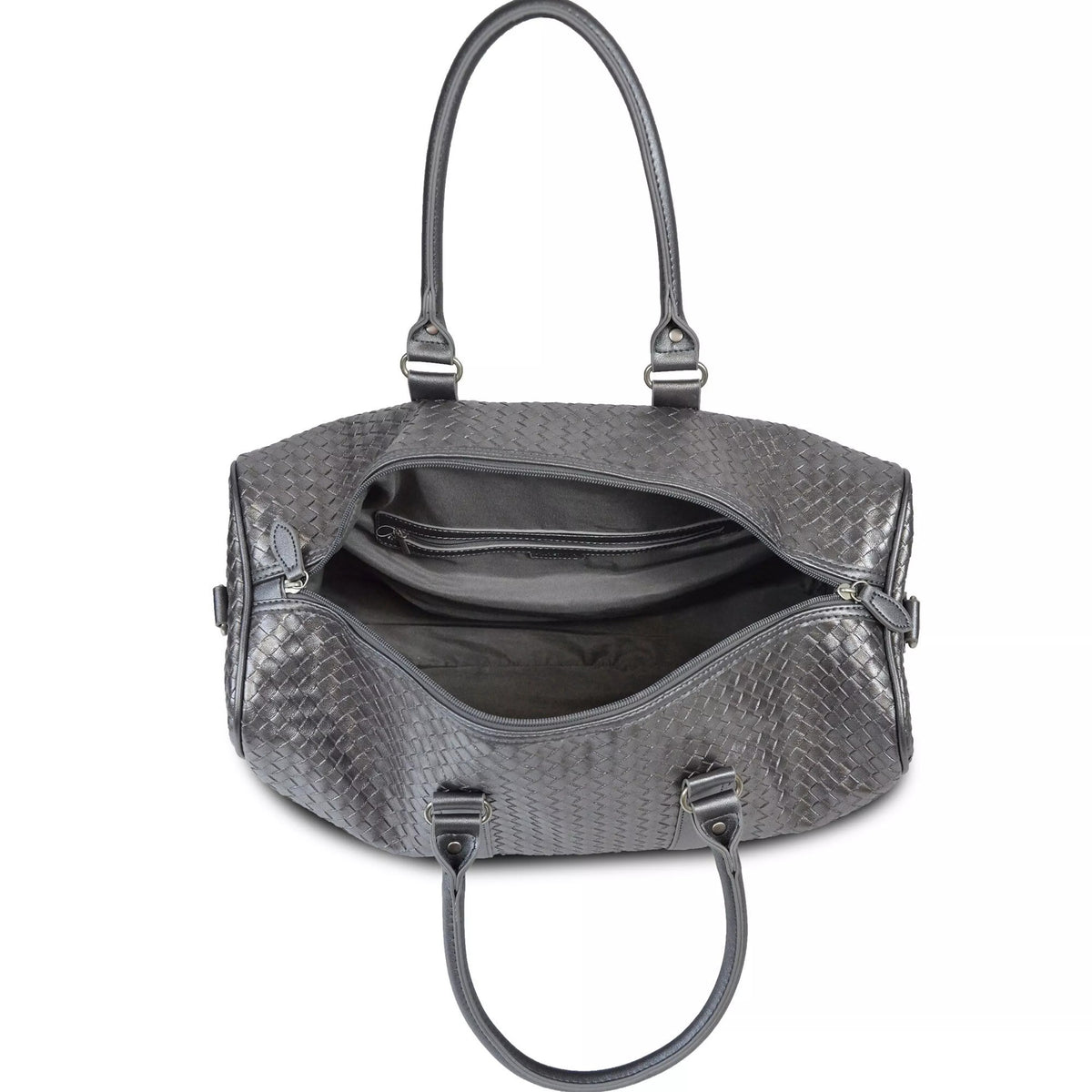 Sac week-end tressé noir