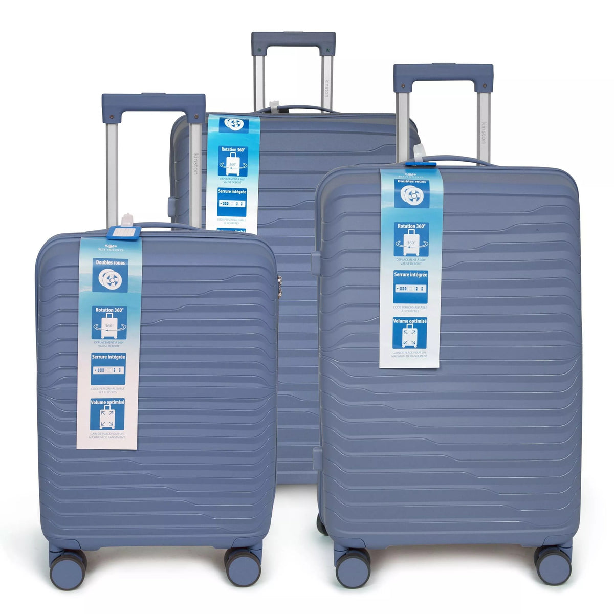 Set de 3 valises pp 8 roues